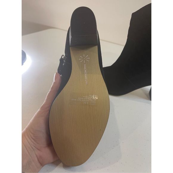 Isaac Mizrahi Live black booties 9M women’s leather new - Picture 5 of 7